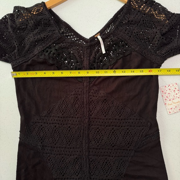 Free People City Girl Bodycon Black Mini Dress NWT Size Large - Picture 9 of 15